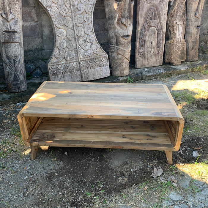 Large Round Edged Coffee Table - Recycled Wood