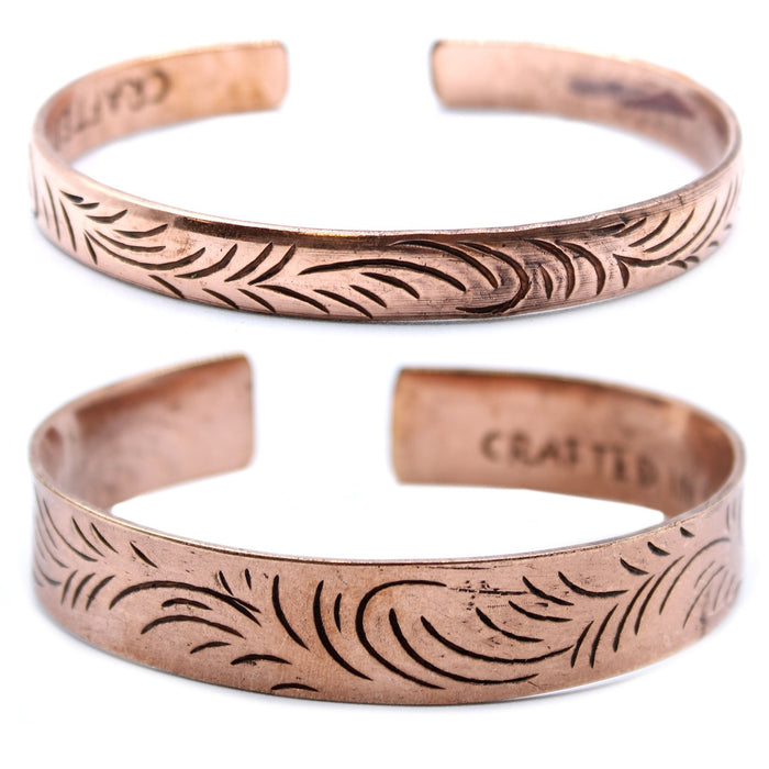 Copper Tibetan 'Tribal Swirls' Bracelet - Choice of Two Designs