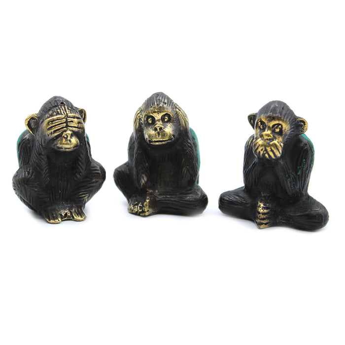 Three Wise Brass Monkeys - "See No Evil, Hear No, Speak No Evil"