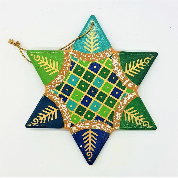 Hand-Painted Wooden Star - Choice of Five Designs