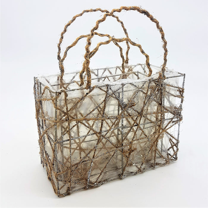 Pair of Wirework Baskets for Plants / Christmas Decorations