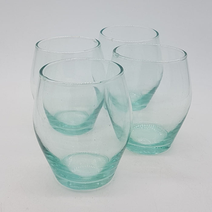 Set Of 4 Hand-Blown Recycled Glass Tumblers