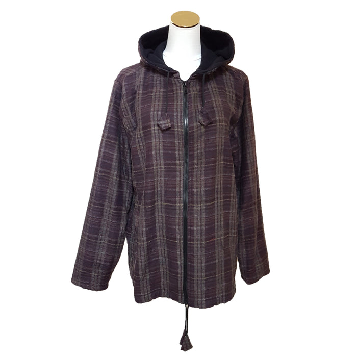 GRINGO FAIR TRADE Brushed Cotton Zip-Up Hooded Jacket