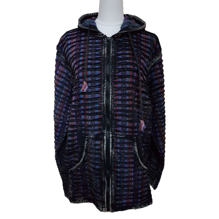 GRINGO FAIR TRADE 'Slashed' Cotton Zip-Up Hooded Jacket - Choice of Colours