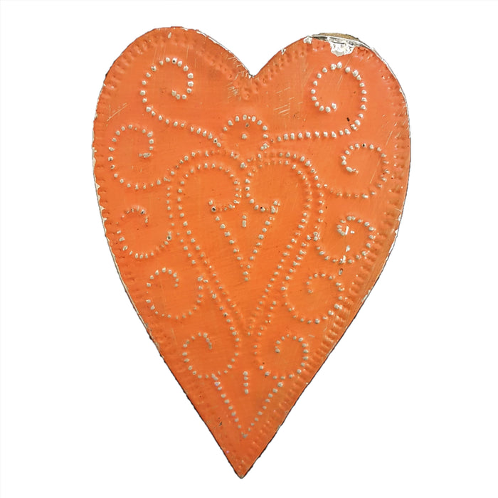 Wall-Hanging Embossed Heart Plaque - Assorted Colours