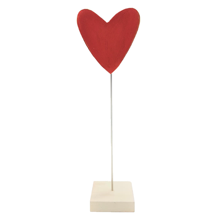 Free-Standing Wooden Loveheart Ornament