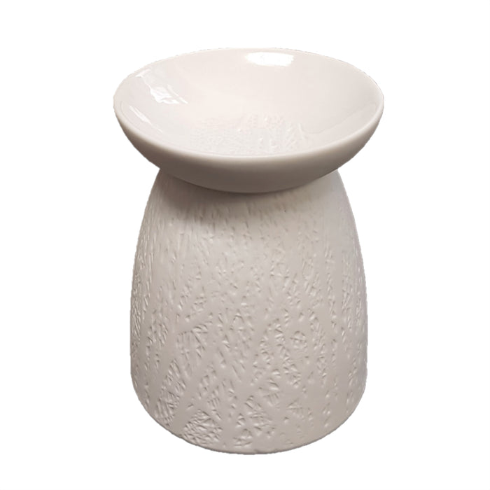 White Ceramic WOODLAND Wax Melt Warmer / Oil Burner
