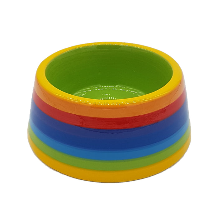Rainbow Ceramic Cat Bowl