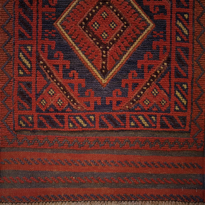 Traditional Afghan Mushwani Runner Rug, Kilim-Ended - 100% Wool (#003R)