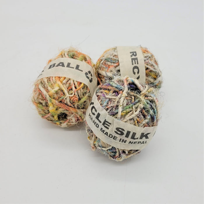 20g Ball Recycled Banana Silk Yarn - Off White