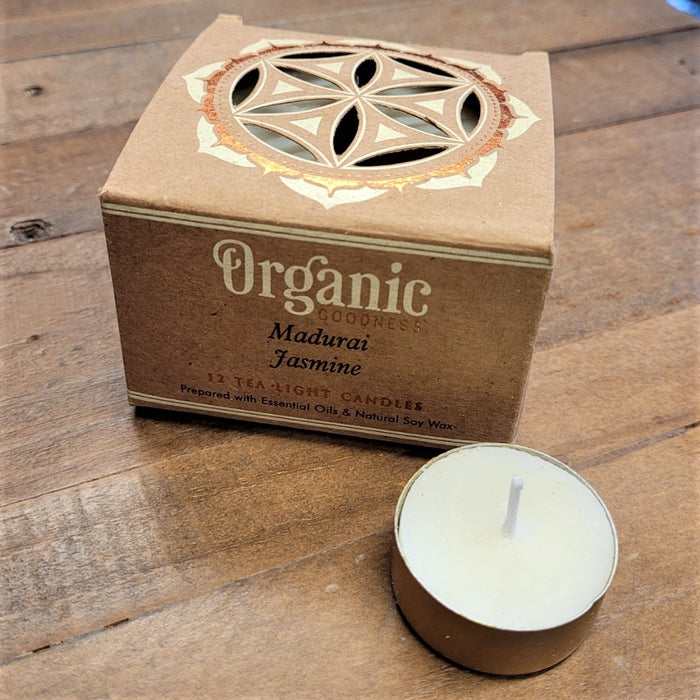 12x SONG OF INDIA Organic Scented Tealights - Choice of Six Fragrances