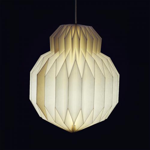 White Origami Light Shade - Globe Shape