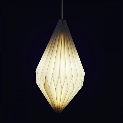 White Origami Light Shade - Pendant Shape