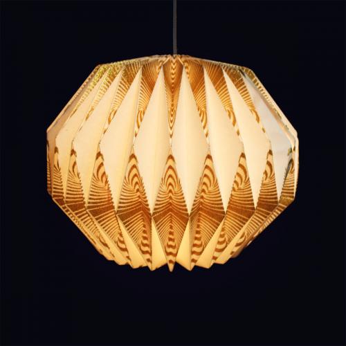 White Origami Light Shade - Gold Glitter