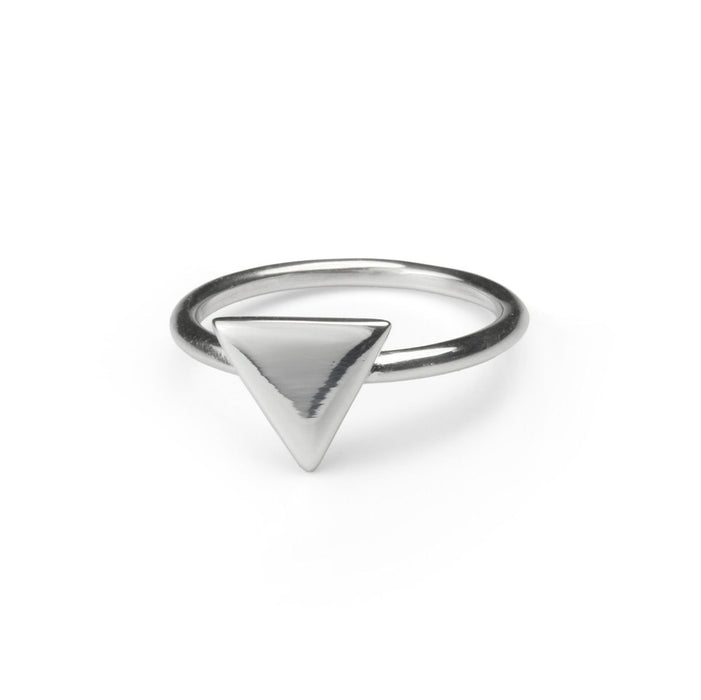 Sterling Silver Stackable Ring - Solid Triangle Design