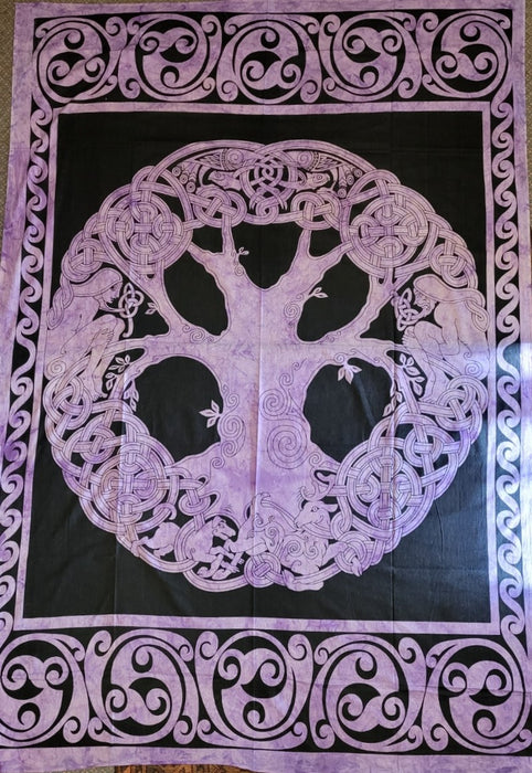 Celtic Tree Of Life Wall Hanging / Bed Throw (Single)