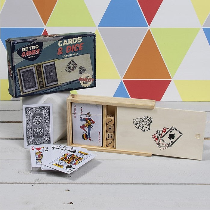 Boxed Set of Playing Cards & Dice