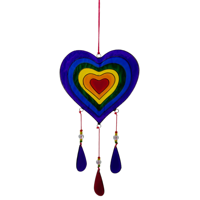 Rainbow Heart Suncatcher