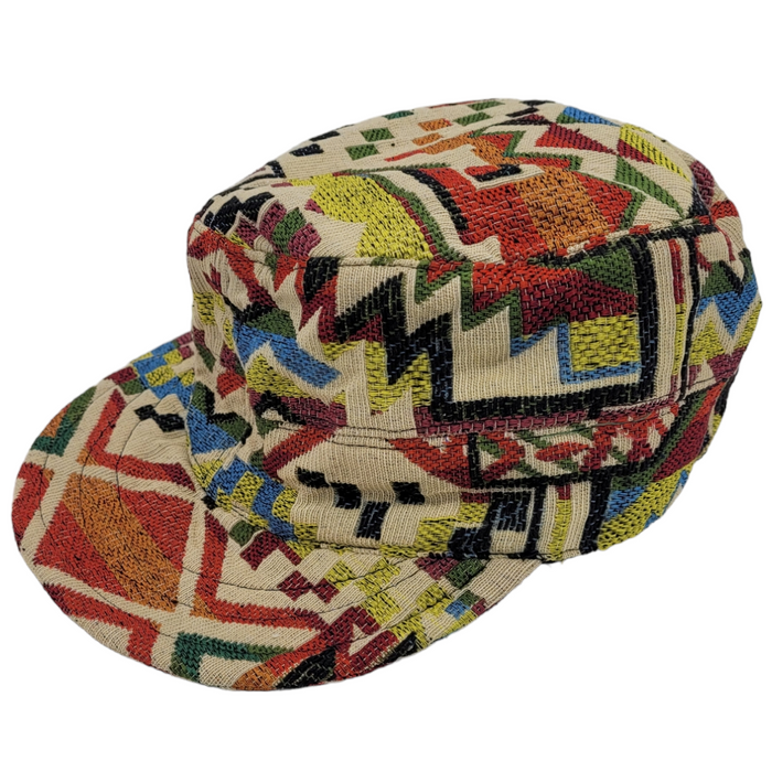 Tapestry Effect Cotton Gheri Cap - Choice of Colours