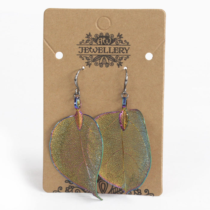 Bravery Leaf Earrings - Multi-Coloured