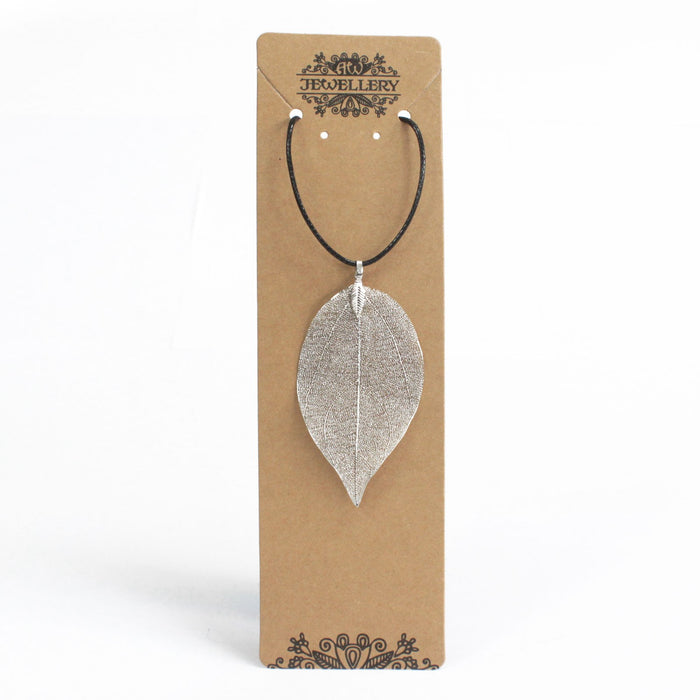 Bravery Leaf Necklace - Silver
