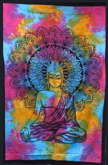 Peaceful Buddha Wall Hanging / Bed Throw (Double)