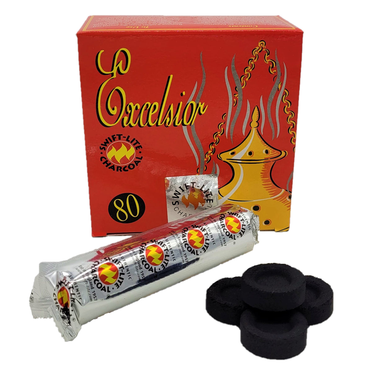 80x Swift-Lite Charcoal Tablets - For Incense Resin and
