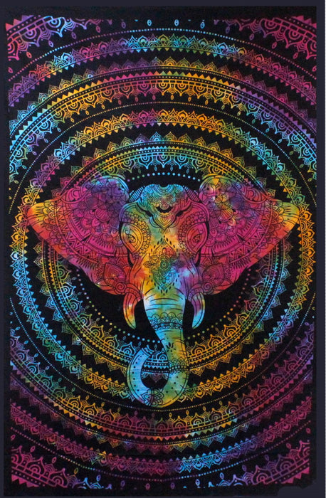 Elephant Head Wall Hanging / Bed Throw (Double)