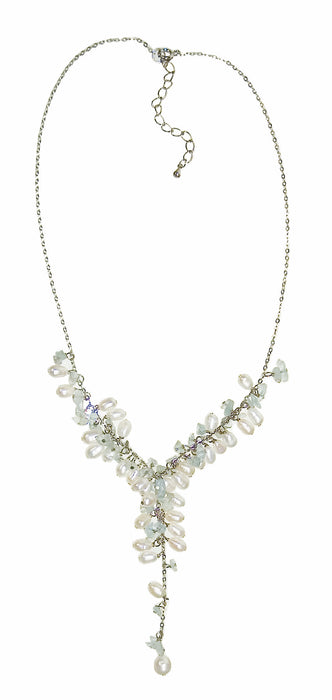 Seed Pearl & Gemstone Chip Necklace - Choice of Two