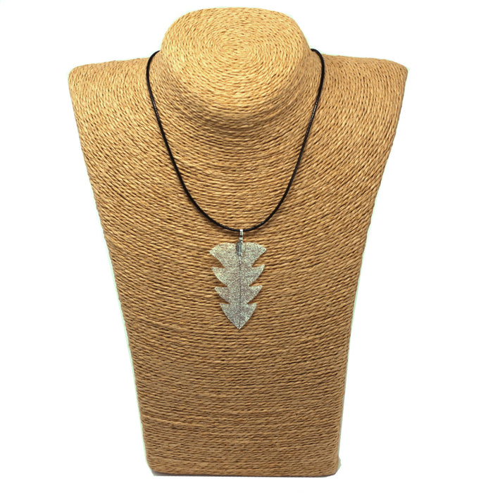 Tree Leaf Necklace - Silver