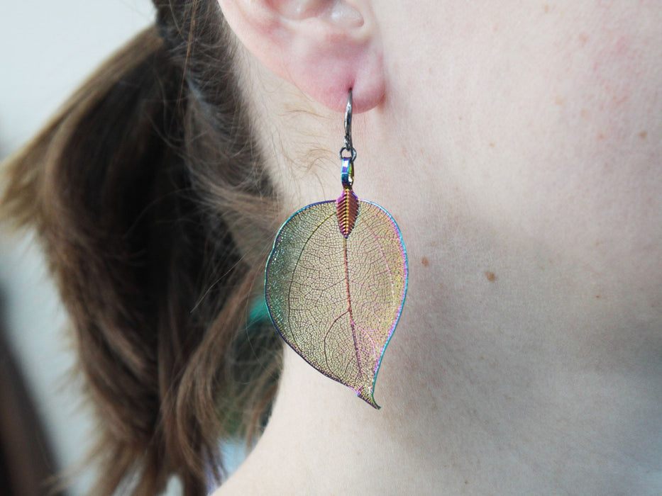 Bravery Leaf Earrings - Multi-Coloured
