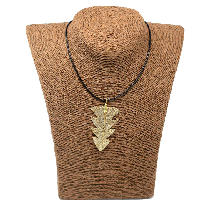 Tree Leaf Necklace - Gold