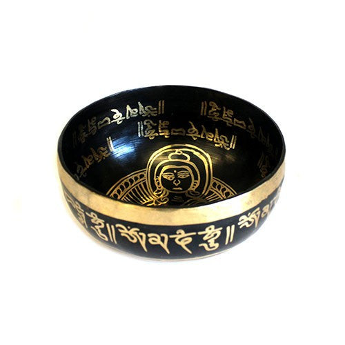 Brass Singing Bowl - Medium Tibetan Mantra