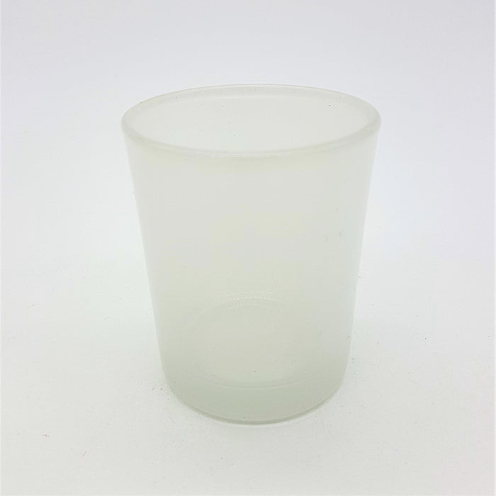 Coloured Glass Votive & Tealight Holder - Smoke Grey or White